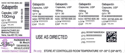Gabapentin 60760 605 30